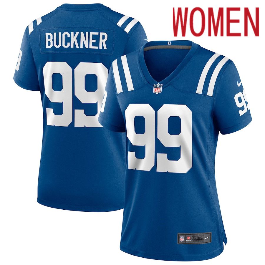 Women Indianapolis Colts #99 DeForest Buckner Nike Royal Game Player NFL Jersey->customized nfl jersey->Custom Jersey